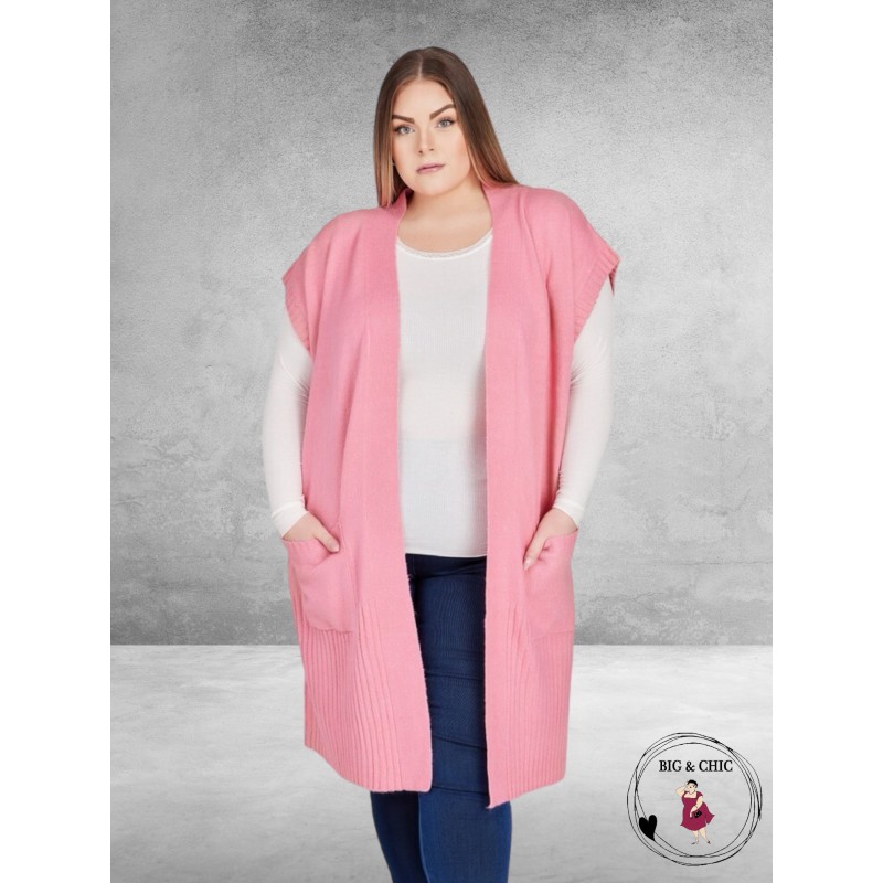 NO.1 BY OX Cardigan Mouwloos MERMAID ZWART