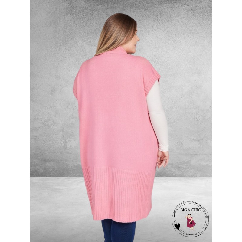 NO.1 BY OX Cardigan Mouwloos MERMAID ZWART