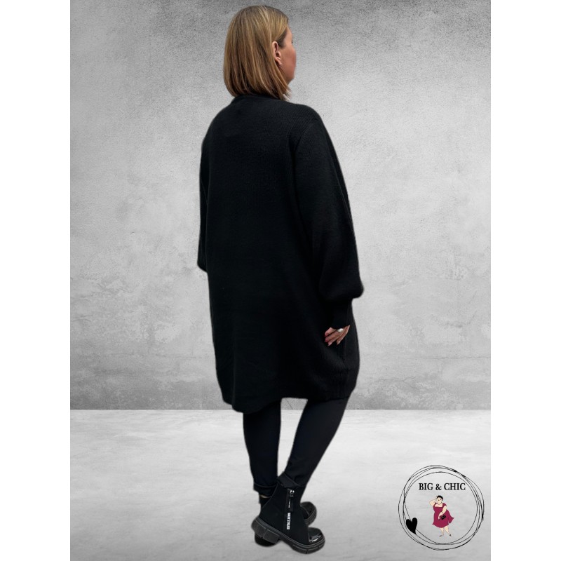 No.1 By OX Gebreide Tuniek Jurk Zwart