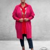 NO.1 BY OX Cardigan Long Ballonmouw  Magenta Pink