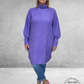 No.1 By OX Gebreide Tuniek Jurk Clear Blue