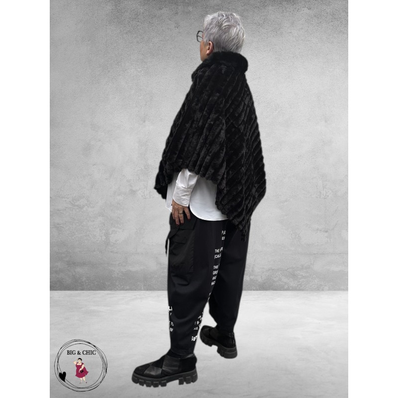 BG Poncho Fake Fur Bruin