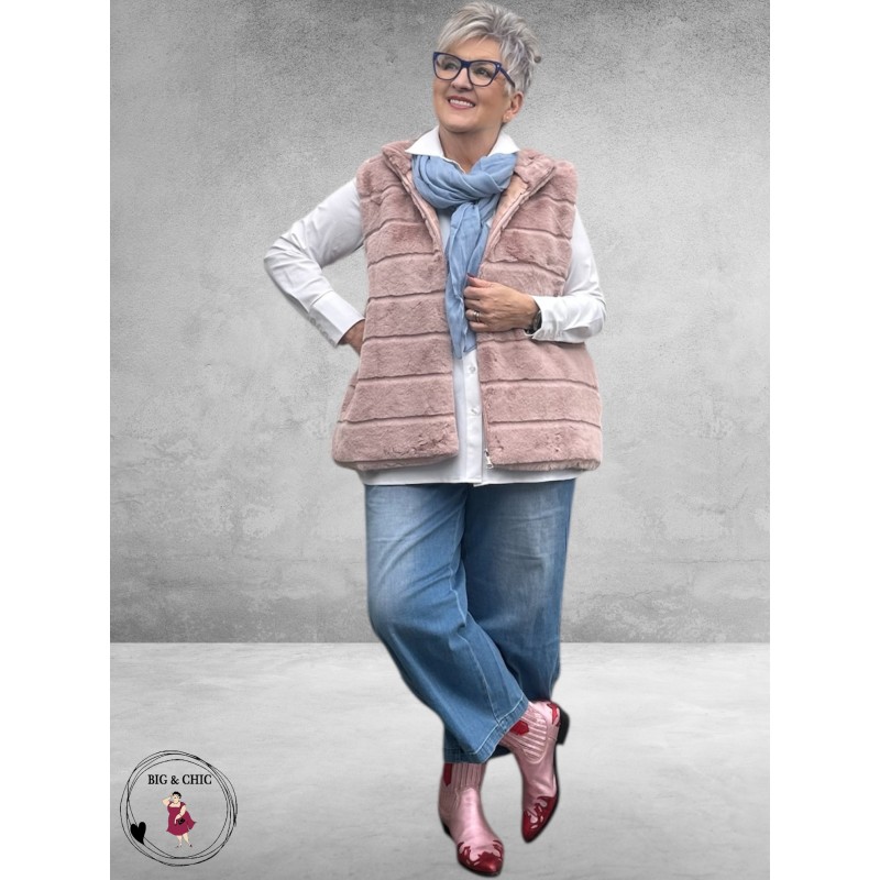 BG Gilet Faux Fur Roze