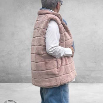 BG Gilet Faux Fur Roze