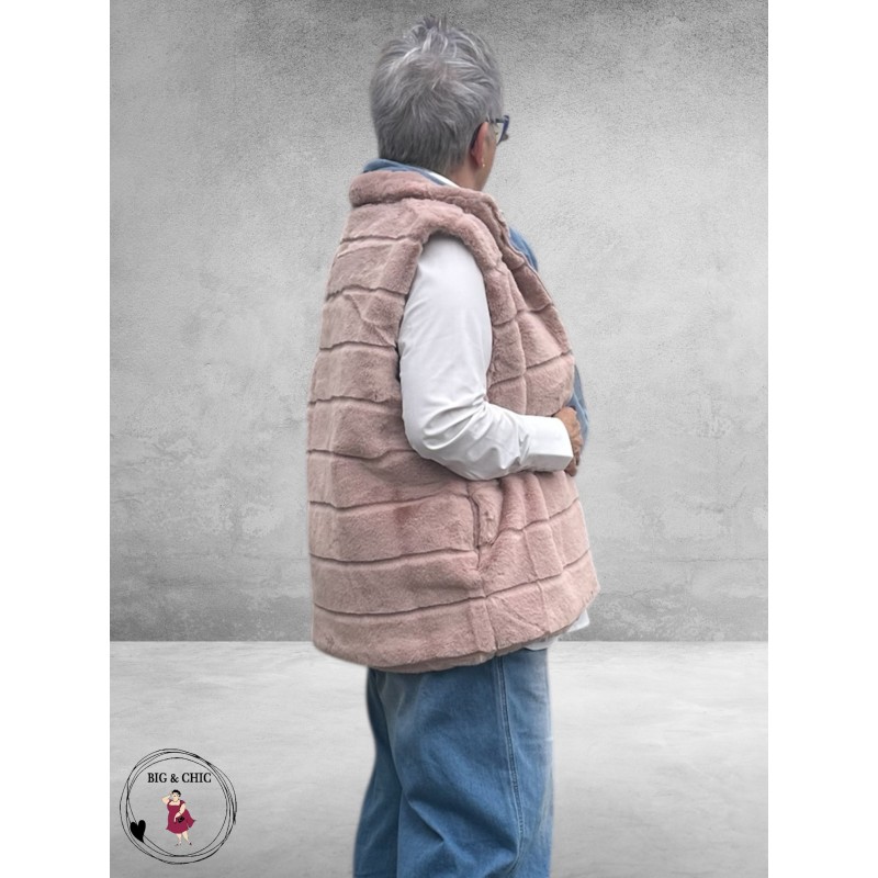 BG Gilet Faux Fur Roze