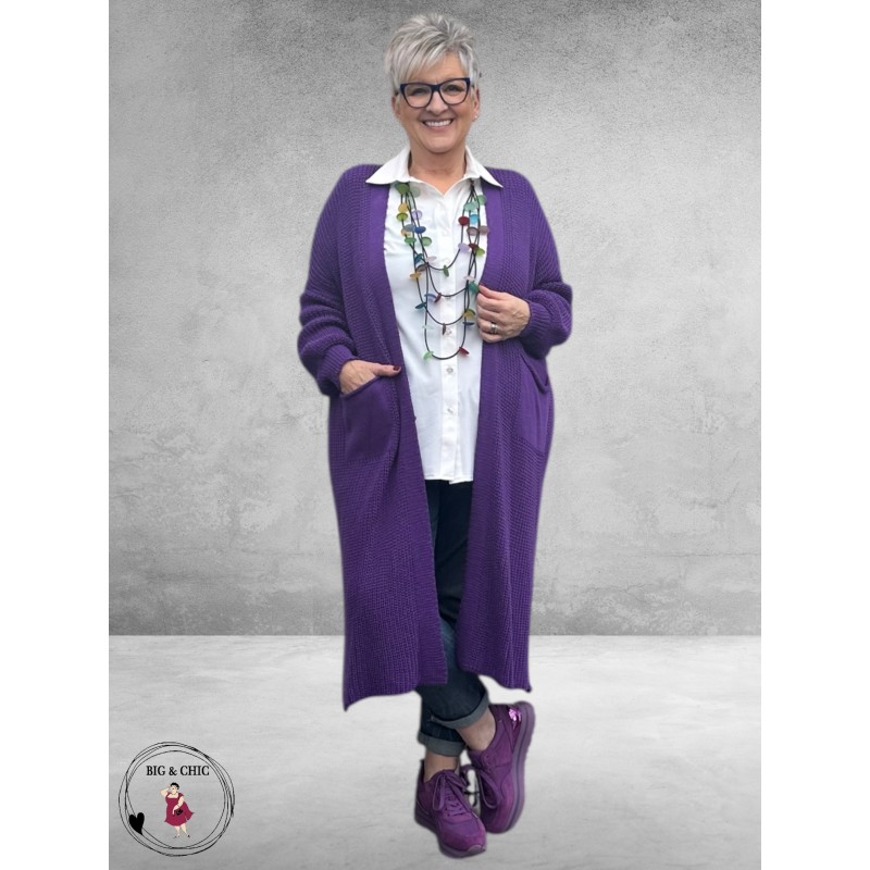 NEW COLLECTION Vest Gebreid Paars