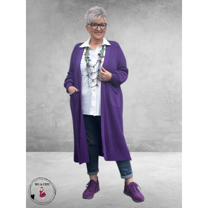 NEW COLLECTION Vest Gebreid Paars