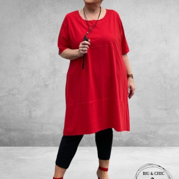 ONLY-M Travel Jurk Dubbelnaad ROSSO