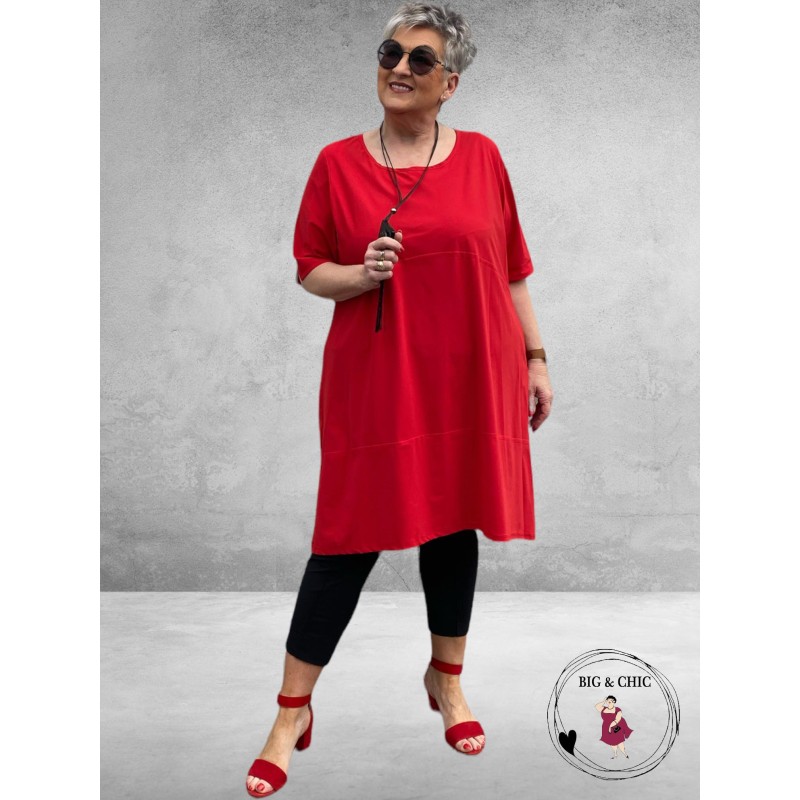 ONLY-M Travel Jurk Dubbelnaad ROSSO