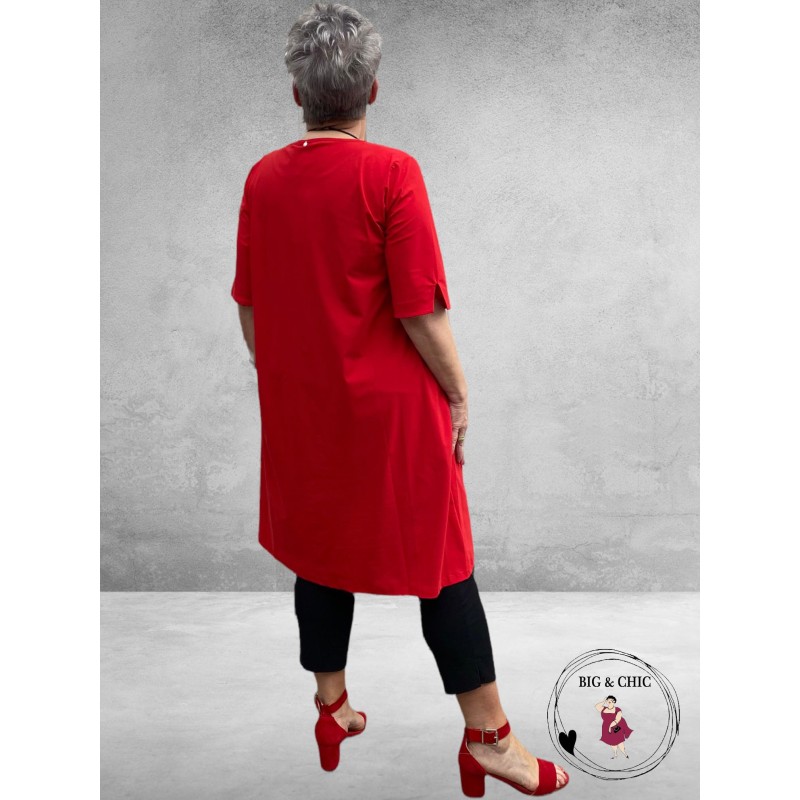 ONLY-M Travel Jurk Dubbelnaad ROSSO