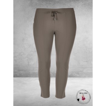 Only-M Travel Pantalon Enkel Broek  Met Splitje TAUPE