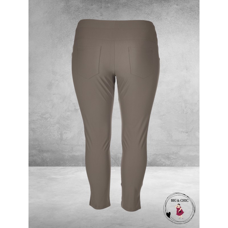 Only-M Travel Pantalon Enkel Broek  Met Splitje TAUPE