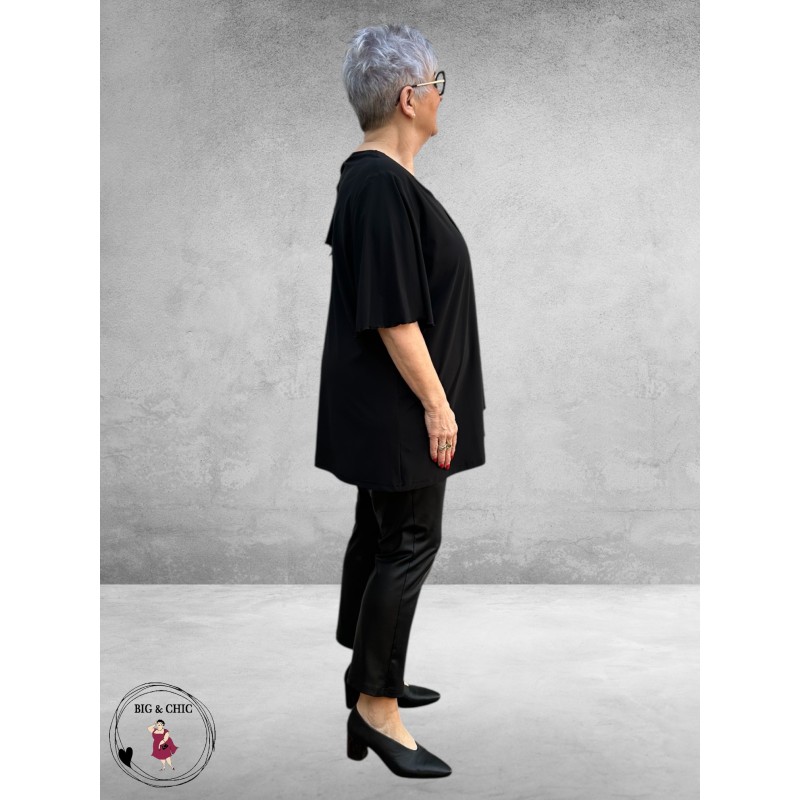 Only-m Tuniek Travel Overslag Zwart