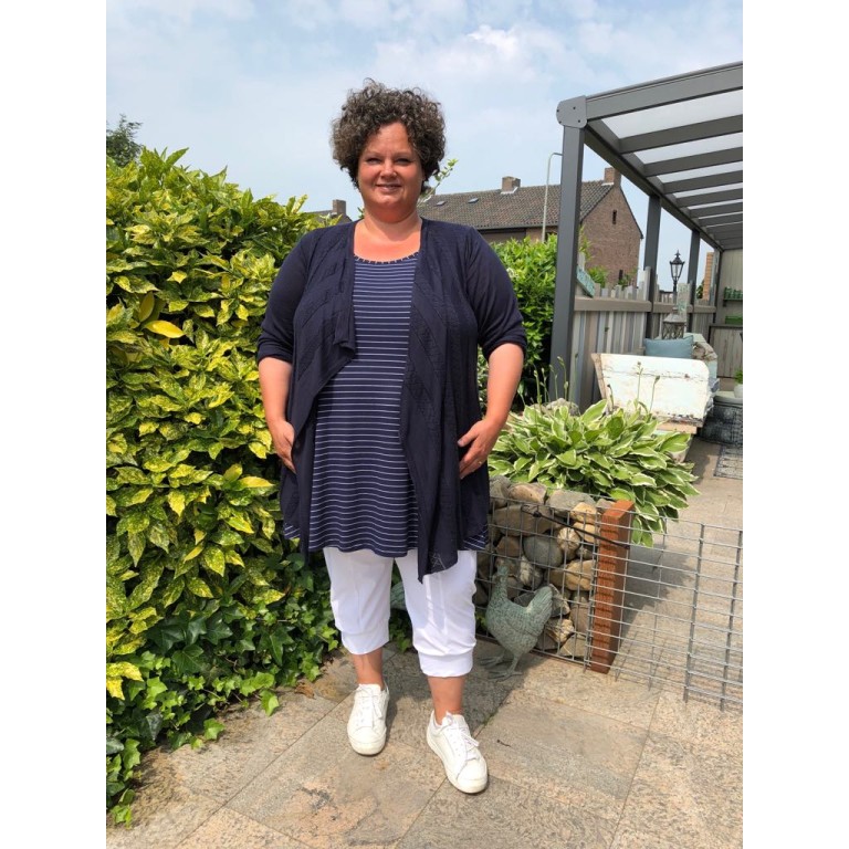 Only-M Capri Broek Aqua Travel Maat 42