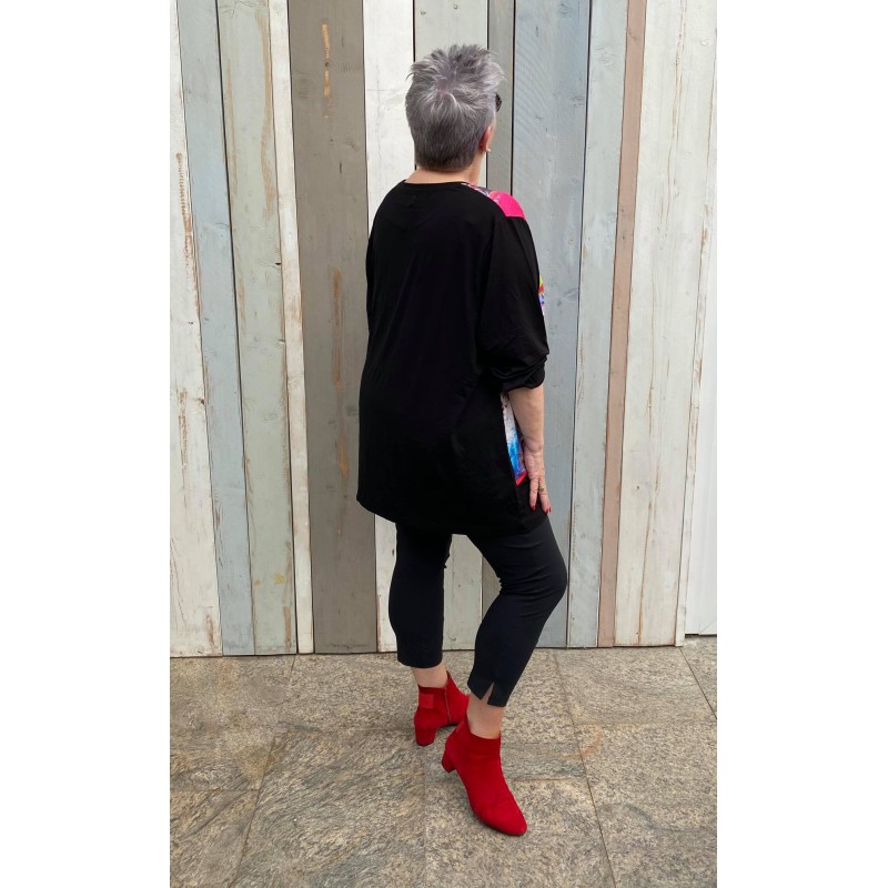 Only-M Travel Pantalon Enkel Broek  Met Splitje NAVY