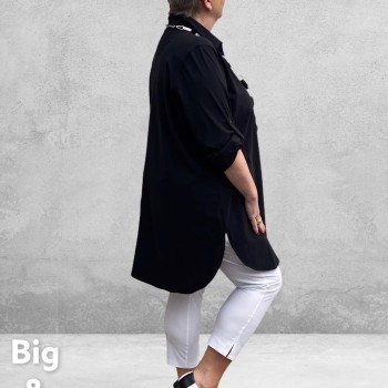 Only-M Travel Pantalon Enkel Broek  Met Splitje  WIT