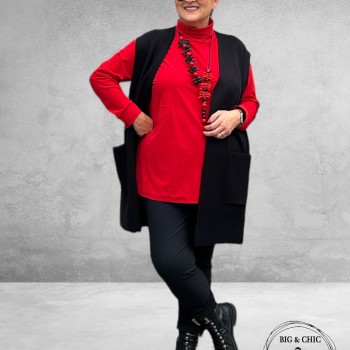 Only-M Col Shirt Sporty Chic Rood