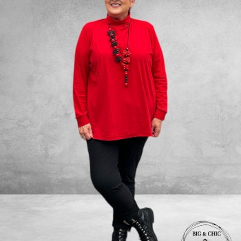 Only-M Col Shirt Sporty Chic Rood