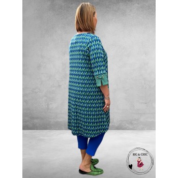 Only-M Travel Pantalon Enkel Broek  Met Splitje  Kobalt