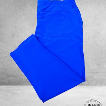 Only-M Travel Pantalon Enkel Broek  Met Splitje  Kobalt