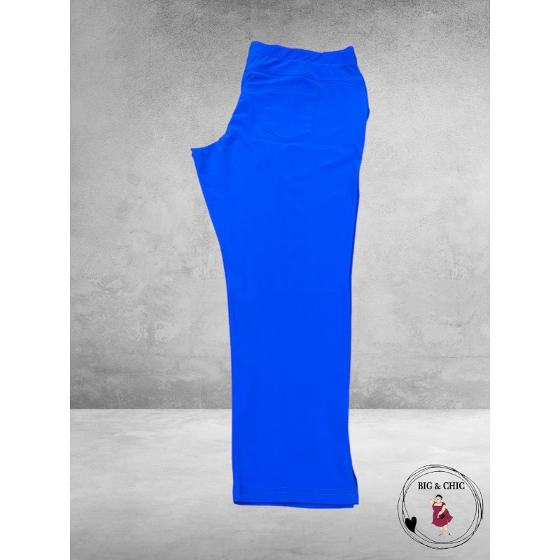 Only-M Travel Pantalon Enkel Broek  Met Splitje  Kobalt