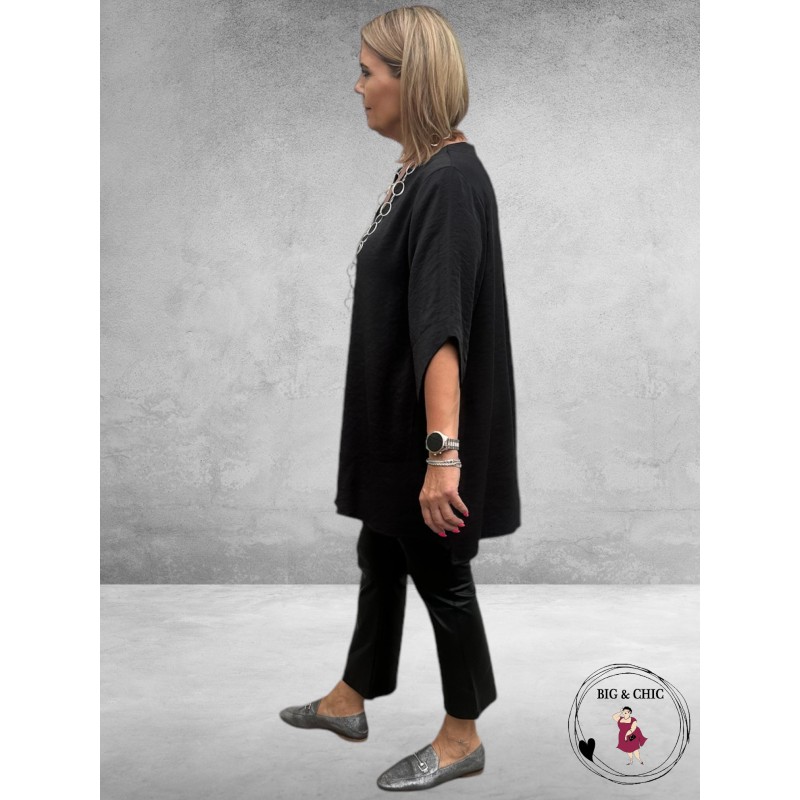 ONLY-M Pantalon Leerlook PELLE FLAIR Zwart  