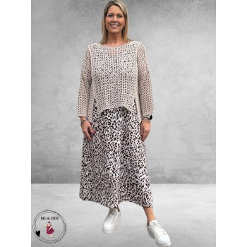 ONLY-M Jurk Mouwloos Travel Leopard