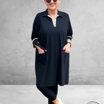 ONLY-M Jurk Sporty Travel Pique Navy