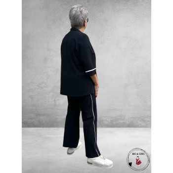 Only-M Sporty Travel Pique Pantalon Navy/Piping