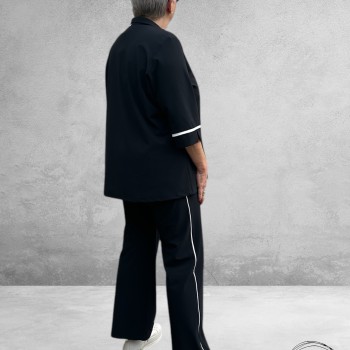 Only-M Sporty Travel Pique Pantalon Navy/Piping