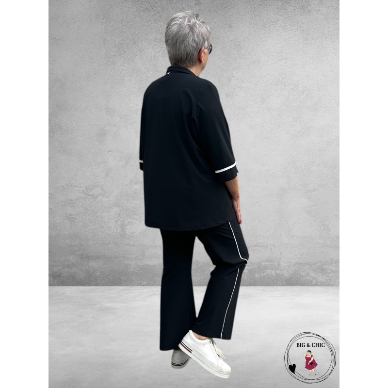 Only-M Sporty Travel Pique Pantalon Navy/Piping