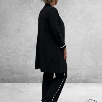 Only-M Sporty Travel Pique Pantalon Zwart/Piping