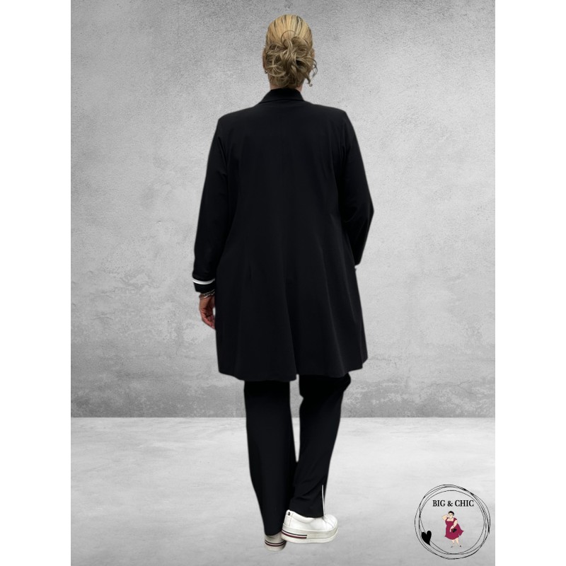 Only-M Sporty Travel Pique Pantalon Zwart/Piping