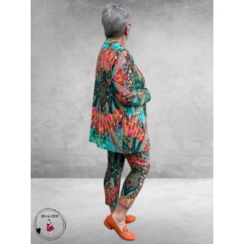 Only-m Blazer Travel Stampa Azzuro