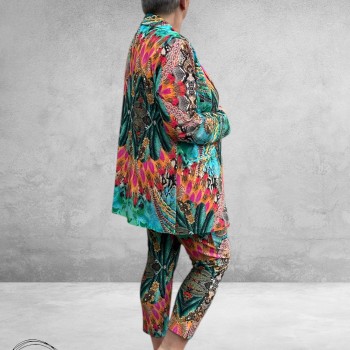 Only-m Blazer Travel Stampa Azzuro