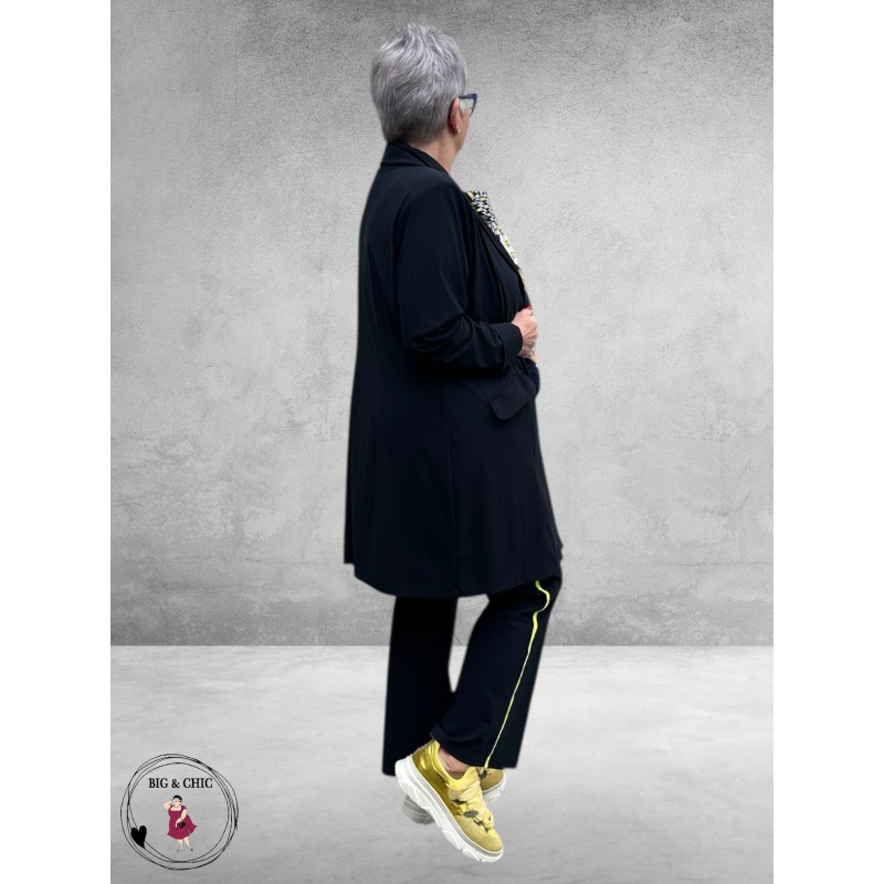 Only-m Travel Broek Navy/Geel Pijping