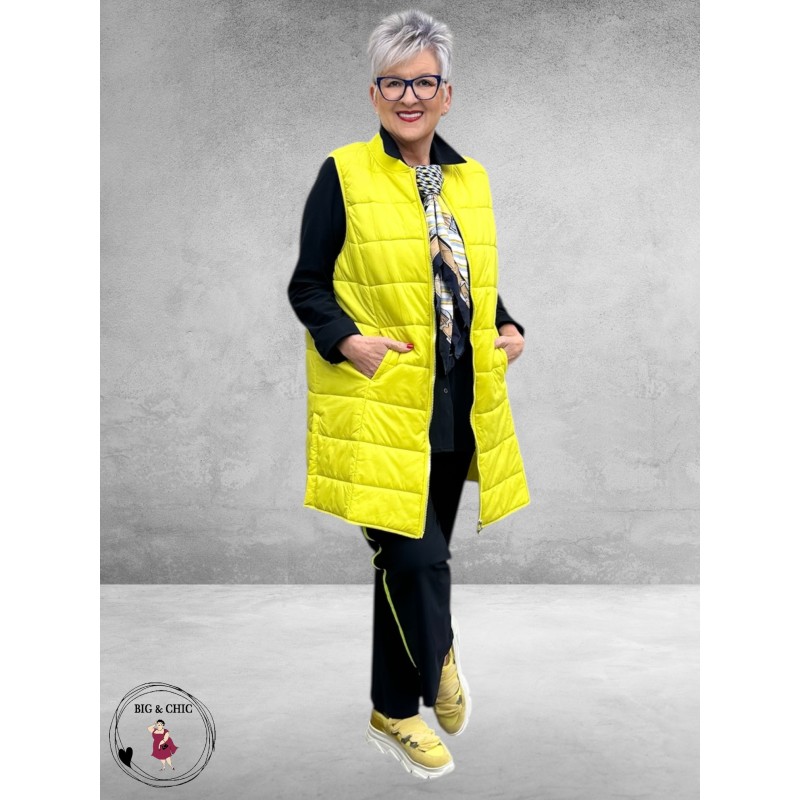 Only-m Travel Broek Navy/Geel Pijping