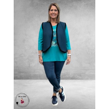 OPHILIA  Bodywarmer Espen Teddy Petrol