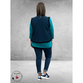 OPHILIA  Bodywarmer Espen Teddy Petrol