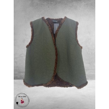 OPHILIA  Bodywarmer Espen Teddy Olive