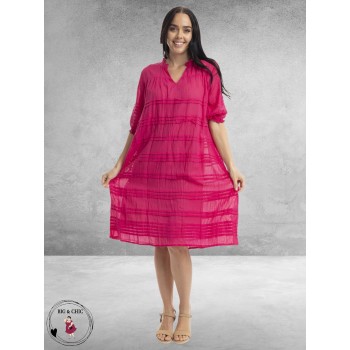 Orientique Jurk  Essentials Hot Pink