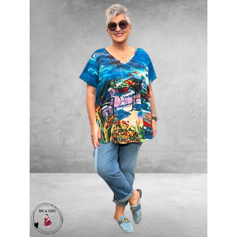 ORIENTIQUE Shirt Comtemporary Santorini