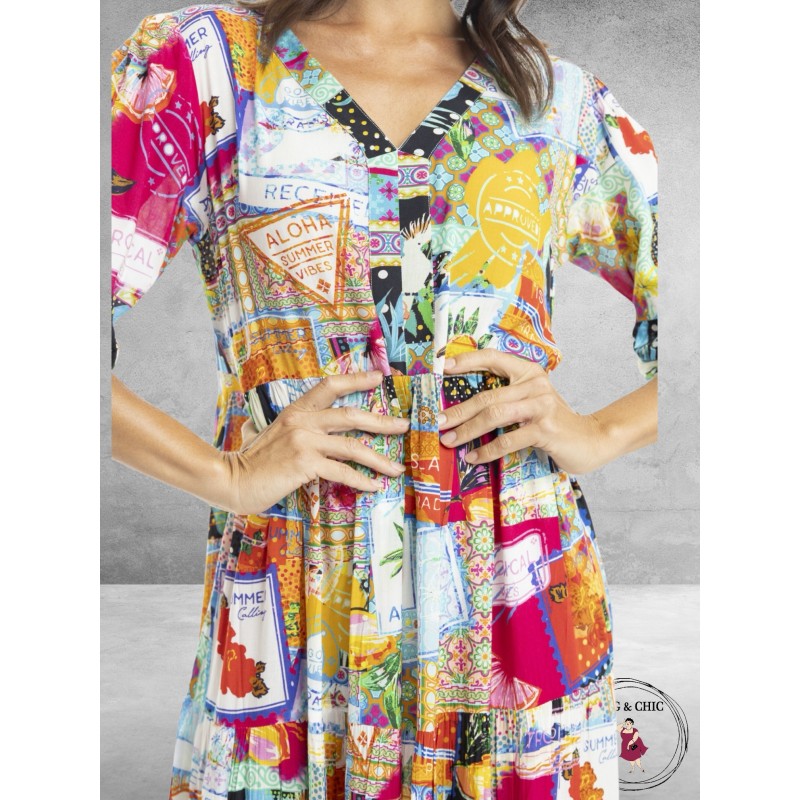 ORIENTIQUE Maxi Jurk Lana