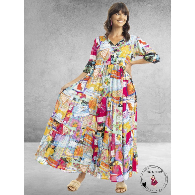 ORIENTIQUE Maxi Jurk Lana