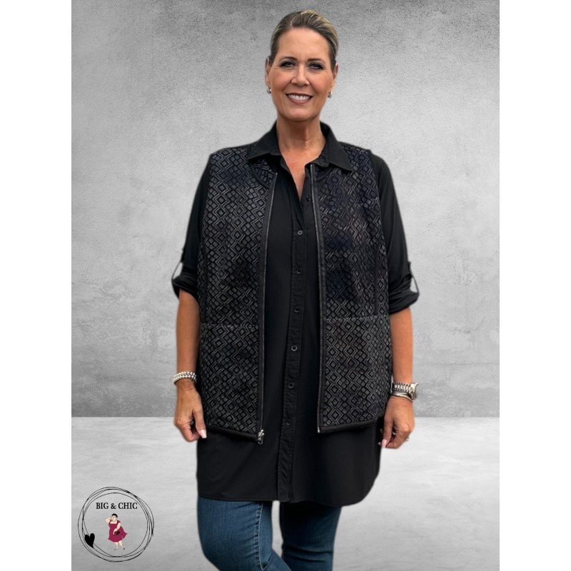 ORIENTIQUE Bodywarmer Abstract Floral Reversible