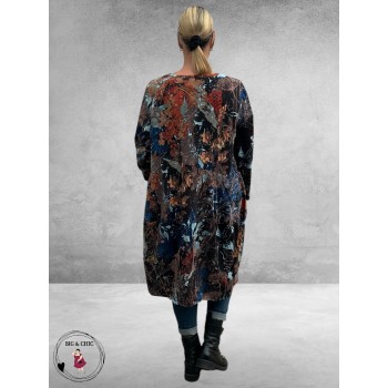 ORIENTIQUE Bubble Jurk Abstract Floral