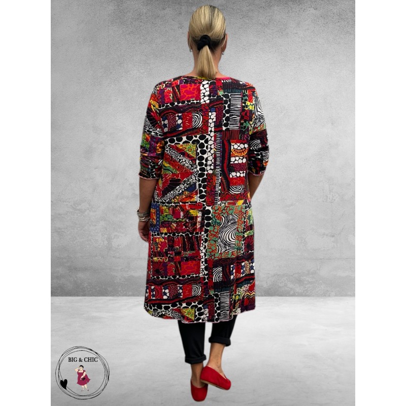 ORIENTIQUE Jurk Patch Runaway Train