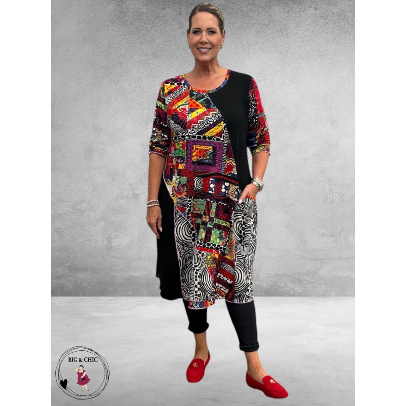 ORIENTIQUE Jurk Patch Runaway Train