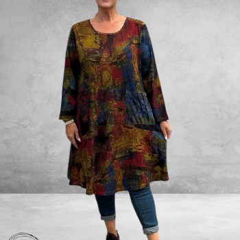 ORIENTIQUE Curved Layer Jurk Japan Street 