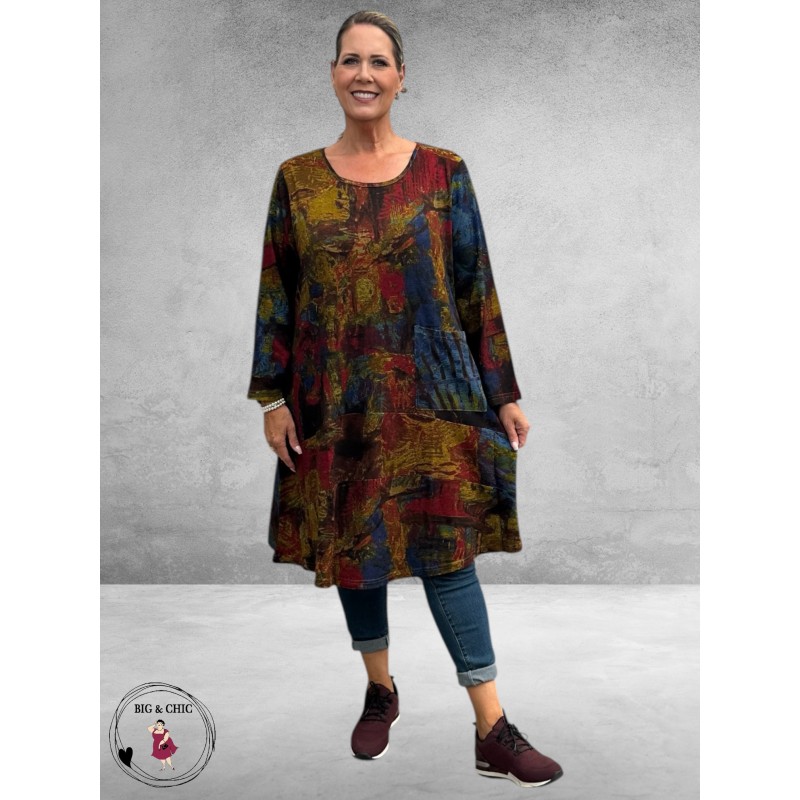 ORIENTIQUE Curved Layer Jurk Japan Street 